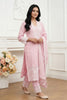 Pink Mul Cotton Chikankari Work Suit Set