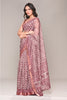 Cream & Rust Color Cotton Silk Printed Saree