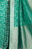 Teal Green Banarasi Silk Zari Woven Saree