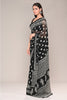 Black Color Printed Georgette Saree