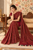 Maroon Heavy Embroidered Georgette Saree