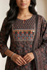 Black Color Cotton Floral Printed Suit