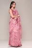 Mauve Color Organza Cotton Printed Saree