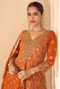 Orange Georgette Zari And Sequins Embroidered Suit With Embroidered Palazzo