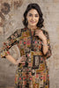 Olive Green Printed Rayon Co-Ord Set