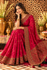Rani Woven And Embroidered Crepe Saree