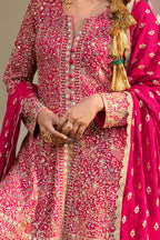 Rani Georgette Embroidered Suit With Embroidered Palazzo