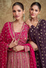Wine Color Georgette Heavy Embroidered Anarkali Suit