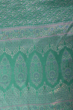 Firozi Cotton Silk Resham & Zari Woven Saree