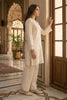 Cream Cotton Resham Embroidered And Lace Work Kurta Set