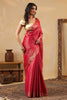 Rani Color Zari Woven Soft Silk Saree