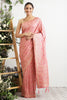 Pink Color Silk Zari Woven Saree.