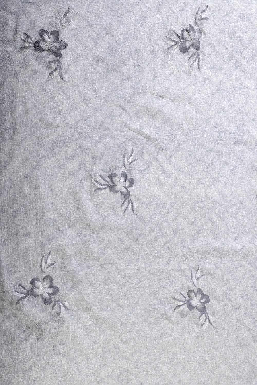 Grey Color Cotton Resham Embroidered And Lace Work Unstitched Suit