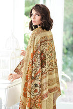 Cream Cotton Silk Digital Printed Unstitched Suit Material
