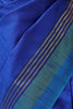 Blue Organza Woven Saree