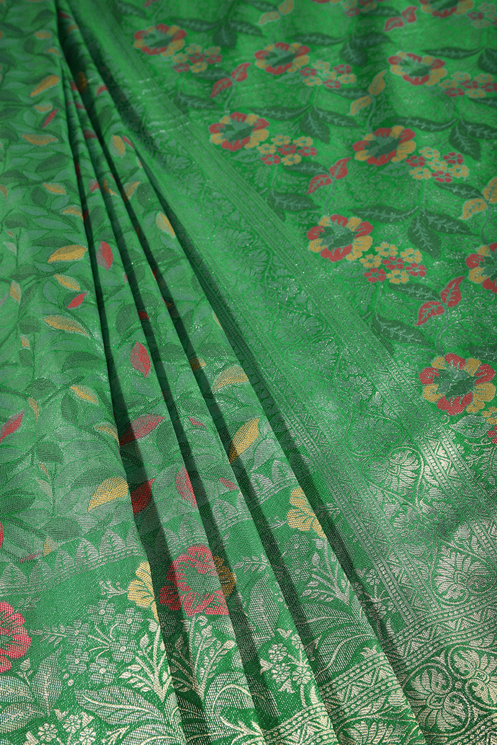 Greenish Turquoise Color South Soft Silk Woven Saree