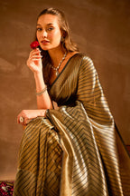 Black Banarasi Silk Zari Woven Saree