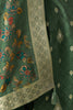 Green Color Silk Woven Straight Suit