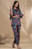 Black Colour Muslin Printed Co-Ord Set