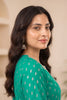 Sea Green Silk Zari Woven And Neck-Embroidered Unstitched Suit Material