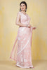Dusty Pink Georgette Sequins Embroidered Saree