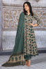 Beige & Blue Cotton Floral Printed Floor Lenght Anarkali Suit