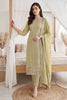 Pista Green Georgette Resham Embroidered And Swaroski Work Unstitched Suit Material