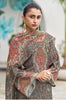 Grey Muslin Floral Printed Unstitched Suit Material