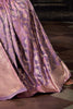 Light Mauve Katan Silk Banarasi Woven Saree