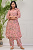 Peach Color Cotton Printed Co-Ord Set