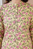 Yellow Color Cotton Floral Printed Kurti