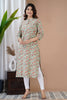 Green Color Cotton Floral Printed Kurti