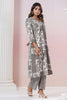 Grey & Cream Color Cotton Printed Co_ord Set