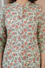 Green Color Cotton Floral Printed Kurti