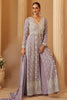 Light Mauve Georgette Resham Embroidered Frount Slit Floor Lenght Suit With Palazzo