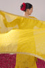 Mustard Color Silk Zari & Mirror Embroidered Suit With Palazzo