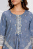 Grey Cotton Printed Suit Set