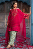 Cherry Red Sequins And Zari Embroidered Silk Suit Set