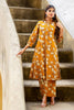 Mustard Floral Vine Printed  Cotton Kurta Set