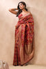Maroon Color Banarasi Woven Silk Saree