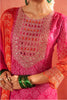 Fuchsia Pink Crepe Silk Bandhani Printed Suit With Gharara