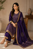 Purple Georgette Zari Woven Suit