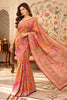 Red Position Woven Khaddi Georgette Saree