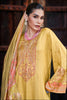 Light Mustard Spun Pashmina Printed Unstitched Suit Fabric