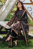 Black Color Crepe Silk Floral Printed Unstitched Suit Fabric
