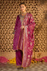 Wine Silk Embroidered Unstitched Suit Material With Banarsi Dupatta