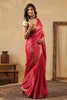 Rani Color Zari Woven Soft Silk Saree