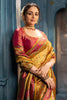 Mustard Position Print Woven Silk Saree