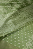 Green Color Bandhani Printed Cotton Silk Saree