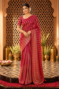 Rani Sequins Embroidered Georgette Saree